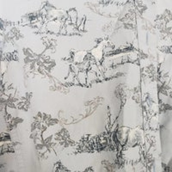 Bit &Bridle for her blue horse button up shirt long sleeve size L - Picture 4 of 4